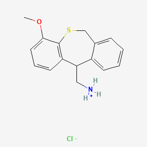 molecular formula C16H18ClNOS B13782935 6,11-Dihydro-4-methoxydibenzo(b,e)thiepin-11-methanamine hydrochloride CAS No. 82394-04-5