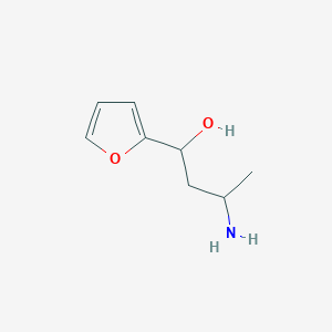 molecular formula C8H13NO2 B1378295 3-Amino-1-(furan-2-yl)butan-1-ol CAS No. 1384533-85-0
