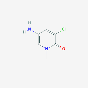 molecular formula C6H7ClN2O B1378296 5-Amino-3-chloro-1-methyl-1,2-dihydropyridin-2-one CAS No. 1394040-94-8