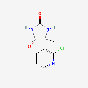 molecular formula C9H8ClN3O2 B1378303 5-(2-Chloropyridin-3-yl)-5-methylimidazolidine-2,4-dione CAS No. 1421601-54-8