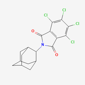 molecular formula C18H15Cl4NO2 B13783032 1H-Isoindole-1,3(2H)-dione, 4,5,6,7-tetrachloro-2-tricyclo(3.3.1.13,7)dec-2-yl- CAS No. 67846-02-0