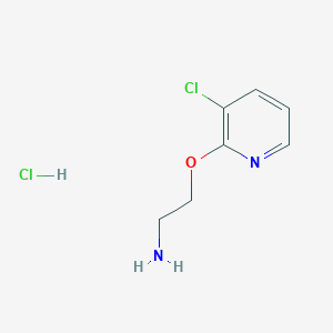 molecular formula C7H10Cl2N2O B1378315 2-(2-Aminoethoxy)-3-chloropyridine hydrochloride CAS No. 1394040-72-2