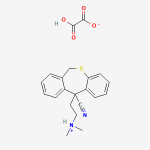 11-(2-Dimethylaminoethyl)-6,11-dihydrodibenzo(b,e)thiepin-11-carbonitrile oxalate hemihydrate