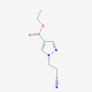 molecular formula C9H11N3O2 B1378318 ethyl 1-(2-cyanoethyl)-1H-pyrazole-4-carboxylate CAS No. 1394041-66-7