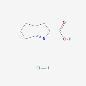 2,3,3a,4,5,6-Hexahydrocyclopenta[b]pyrrole-2-carboxylic acid;hydrochloride