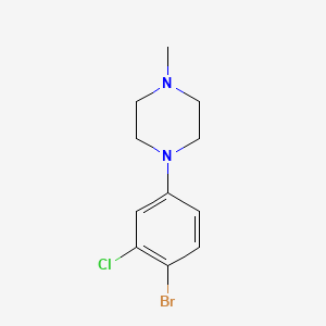 molecular formula C11H14BrClN2 B1378319 1-(4-Bromo-3-chlorophenyl)-4-methylpiperazine CAS No. 1426958-37-3