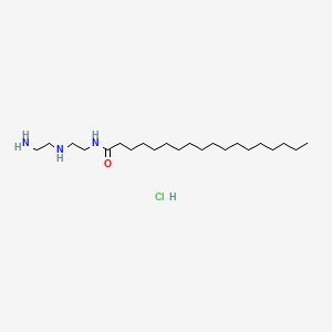 molecular formula C22H48ClN3O B13783193 N-(2-((2-Aminoethyl)amino)ethyl)stearamide hydrochloride CAS No. 94266-18-9