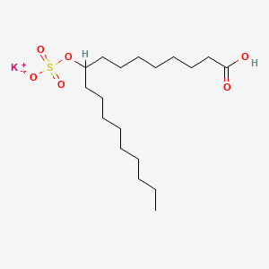 molecular formula C18H35KO6S B13783196 9(or 10)-(Sulfooxy)stearic acid potassium salt CAS No. 68473-93-8