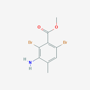 molecular formula C9H9Br2NO2 B1378322 Methyl 3-amino-2,6-dibromo-4-methylbenzoate CAS No. 1352397-65-9