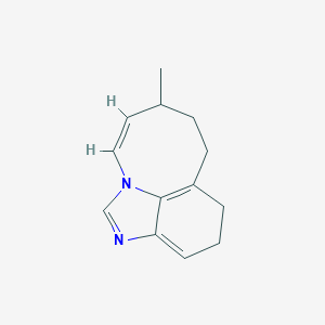 molecular formula C13H16N2 B13783265 (12Z)-11-methyl-1,3-diazatricyclo[6.5.1.04,14]tetradeca-2,4,8(14),12-tetraene 