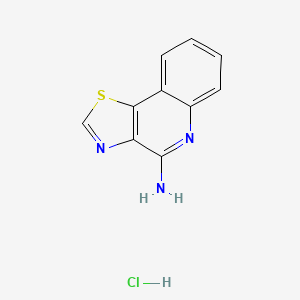 molecular formula C10H8ClN3S B13783327 Monohydrochloridethiazolo[4,5-c]quinolin-4-amine 