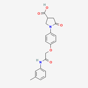 1-[4-[2-(3-methylanilino)-2-oxoethoxy]phenyl]-5-oxopyrrolidine-3-carboxylic acid