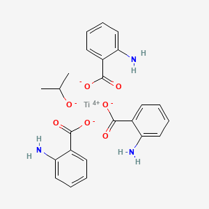 molecular formula C24H25N3O7Ti B13783339 Titanium, bis[2-(amino-kappaN)benzoato-kappaO](2-aminobenzoato-kappaO)(2-propanolato)- CAS No. 68492-75-1