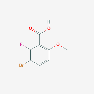 molecular formula C8H6BrFO3 B1378335 3-Bromo-2-fluoro-6-methoxybenzoic acid CAS No. 1449008-25-6