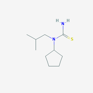 molecular formula C10H20N2S B13783352 n-Cyclopentyl-n-(2-methylpropyl)thiourea CAS No. 253315-35-4