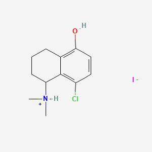 molecular formula C12H17ClINO B13783359 5-Naphthol, 8-chloro-1-(dimethylamino)-1,2,3,4-tetrahydro-, hydroiodide CAS No. 63978-87-0