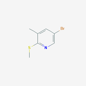 molecular formula C7H8BrNS B1378336 5-Bromo-3-methyl-2-(methylthio)pyridine CAS No. 1289270-74-1