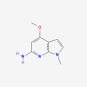 molecular formula C9H11N3O B1378337 6-Amino-1-methyl-4-methoxy-7-azaindole CAS No. 1427503-48-7