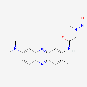 molecular formula C18H20N6O2 B13783378 Acetamide, N-(8-(dimethylamino)-3-methyl-2-phenazinyl)-2-(methylnitrosoamino)- CAS No. 89747-88-6