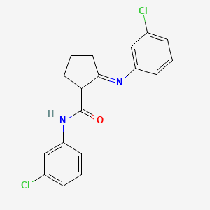 3'-Chloro-2-((m-chlorophenyl)imino)cyclopentanecarboxanilide