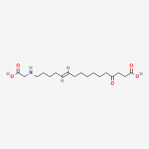 molecular formula C18H31NO5 B13783387 4-((Carboxymethyl)amino)dodecenyl-4-oxobutyric acid CAS No. 68877-11-2