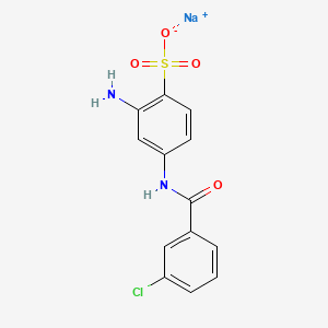 Benzenesulfonic acid, 2-amino-4-[(3-chlorobenzoyl)amino]-, monosodium salt