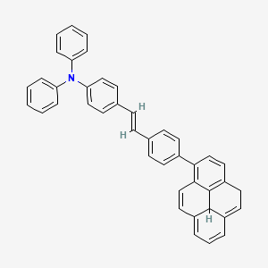 molecular formula C42H31N B13783446 (E)-4-(4-(4,5A1-dihydropyren-1-yl)styryl)-N,N-diphenylaniline 