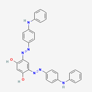 molecular formula C30H24N6O2 B13783454 4,6-Bis[[4-(phenylamino)phenyl]azo]resorcinol CAS No. 67801-52-9