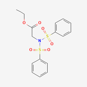 Ethyl 2-[bis(benzenesulfonyl)amino]acetate