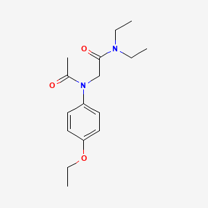 2-(N-acetyl-4-ethoxyanilino)-N,N-diethylacetamide