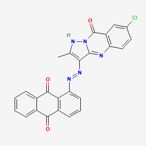 9,10-Anthracenedione, 1-[(7-chloro-1,9-dihydro-2-methyl-9-oxopyrazolo[5,1-b]quinazolin-3-yl)azo]-