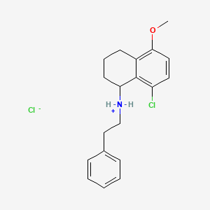 1-Naphthylamine, 1,2,3,4-tetrahydro-8-chloro-5-methoxy-N-phenethyl-, hydrochloride