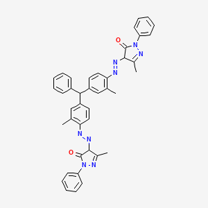 4,4'-[(Phenylmethylene)bis[(2-methyl-p-phenylene)azo]]bis[2,4-dihydro-5-methyl-2-phenyl-3H-pyrazol-3-one]