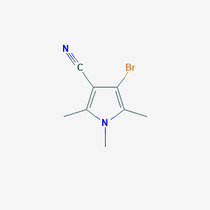 molecular formula C8H9BrN2 B1378353 4-bromo-1,2,5-trimethyl-1H-pyrrole-3-carbonitrile CAS No. 1393728-46-5