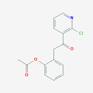 molecular formula C15H12ClNO3 B13783535 2-Acetoxybenzyl 2-chloro-3-pyridyl ketone CAS No. 898766-35-3