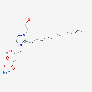 1H-Imidazolium, 4,5-dihydro-1-(2-hydroxyethyl)-3-(2-hydroxy-3-sulfopropyl)-2-undecyl-, inner salt, monosodium salt