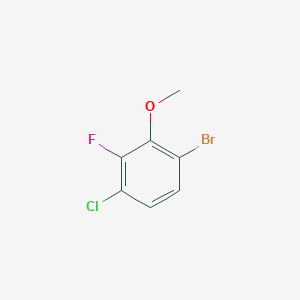 molecular formula C7H5BrClFO B1378357 1-Bromo-4-chloro-3-fluoro-2-methoxybenzene CAS No. 1414870-75-9
