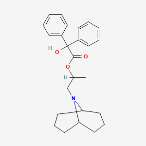 molecular formula C25H31NO3 B13783628 9-(2-Hydroxypropyl)-9-azabicyclo(3.3.1)nonane benzilate CAS No. 6606-04-8