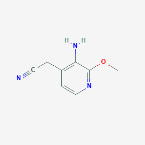 molecular formula C8H9N3O B1378365 2-(3-Amino-2-methoxypyridin-4-yl)acetonitrile CAS No. 1352396-62-3