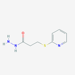 B137837 Propanoic acid, 3-(2-pyridinylthio)-, hydrazide (9CI) CAS No. 125428-67-3