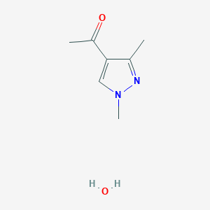 molecular formula C7H12N2O2 B1378374 1-(1,3-dimethyl-1H-pyrazol-4-yl)ethanone hydrate CAS No. 1559062-12-2