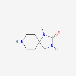 molecular formula C8H15N3O B1378377 1-甲基-1,3,8-三氮杂螺[4.5]癸烷-2-酮 CAS No. 1368527-91-6