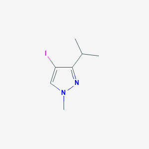 molecular formula C7H11IN2 B1378378 4-iodo-1-methyl-3-(propan-2-yl)-1H-pyrazole CAS No. 1461708-27-9