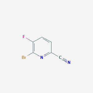molecular formula C6H2BrFN2 B1378380 6-溴-5-氟吡啶甲腈 CAS No. 1416713-45-5