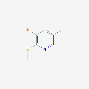 molecular formula C7H8BrNS B1378381 3-Bromo-5-methyl-2-(methylthio)pyridine CAS No. 1289049-50-8