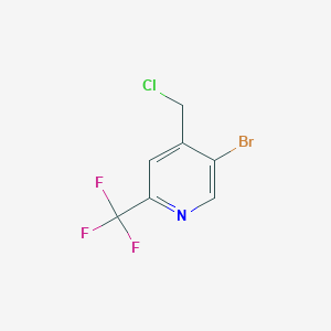 molecular formula C7H4BrClF3N B1378384 5-溴-4-(氯甲基)-2-(三氟甲基)吡啶 CAS No. 1372096-38-2