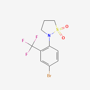 molecular formula C10H9BrF3NO2S B1378385 N-(4-Bromo-2-trifluoromethoxyphenyl)-1,3-propanesultam CAS No. 1400644-52-1