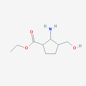 Ethyl 2-amino-3-(hydroxymethyl)cyclopentanecarboxylate