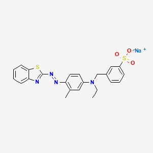 Sodium m-(((4-(benzothiazol-2-ylazo)-m-tolyl)ethylamino)methyl)benzenesulphonate