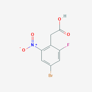 molecular formula C8H5BrFNO4 B1378393 (4-Bromo-2-fluoro-6-nitrophenyl)acetic acid CAS No. 1227270-93-0